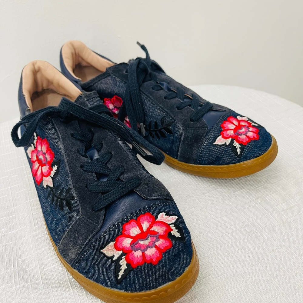 Kate Spade Navy Floral Sneakers